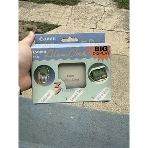 Canon CC-10 Compact Portable Alarm Clock‎ Calculator New Open Box Rare